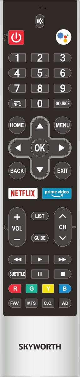 Remote Control HS-7720H - 4K UD Series TVs – SKYWORTH North